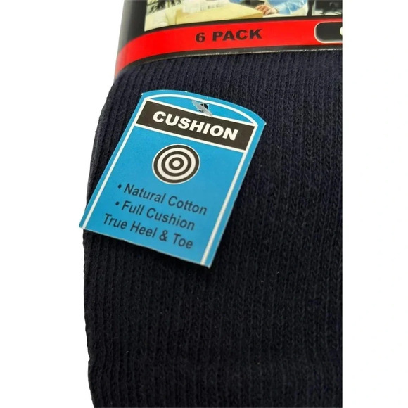 Kodiak Comfort Crew Socks Mens  6 Pak KING SIZE Dark Blue 12-16  XL BIG - Picture 5 of 6